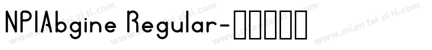 NPIAbgine Regular字体转换